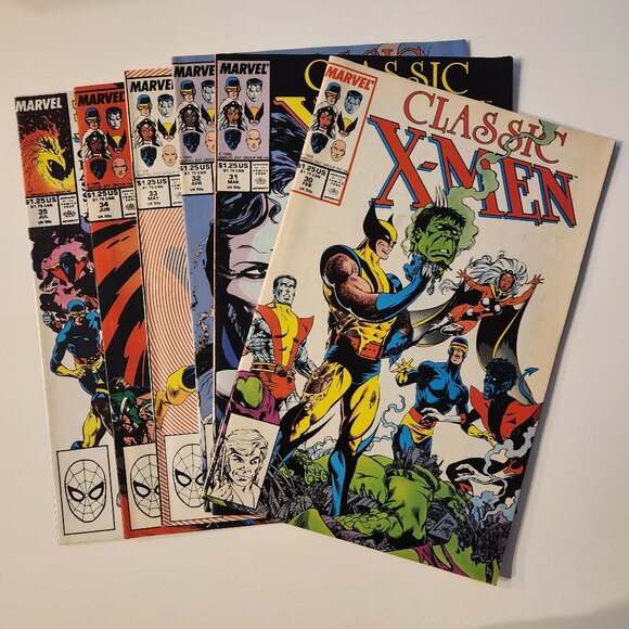 Lot of 6 Classic X-Men Comic Books 30 31 32 33 34 35 Marvel 1989 Comics Run X - Picture 1 of 6